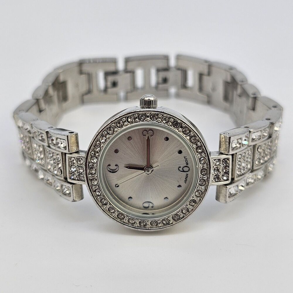 Chraming Charlie Women's Watch‎ 25MM Gray Dial Gray Bracelet Band 7" New Battery